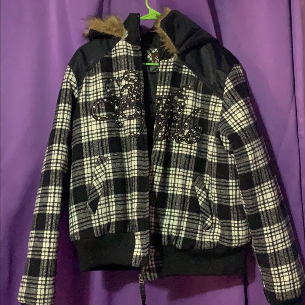South Pole plaid filled jacket